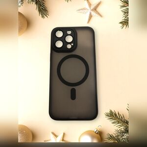 iPhone 13 Pro Black Magnetic Matte Translucent Shockproof Case